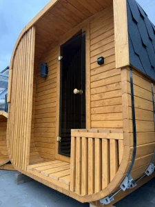 Sauna BOX LAM 200 x 250 cm s venkovní lavicí